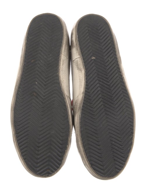 Golden Goose Leather Animal Print Sneakers