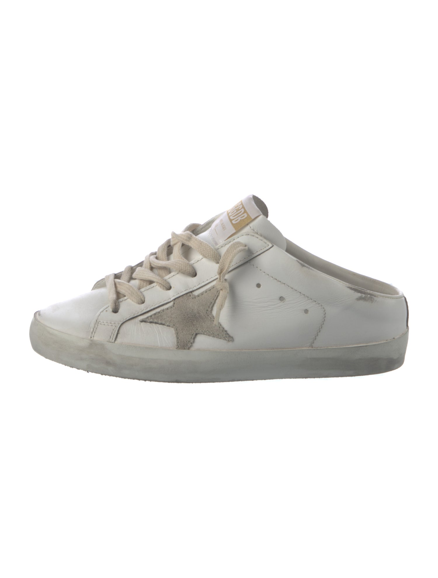 Golden Goose Leather Graphic Print Sneakers
