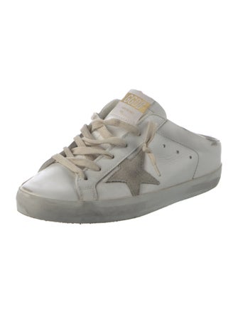 Golden Goose Leather Graphic Print Sneakers