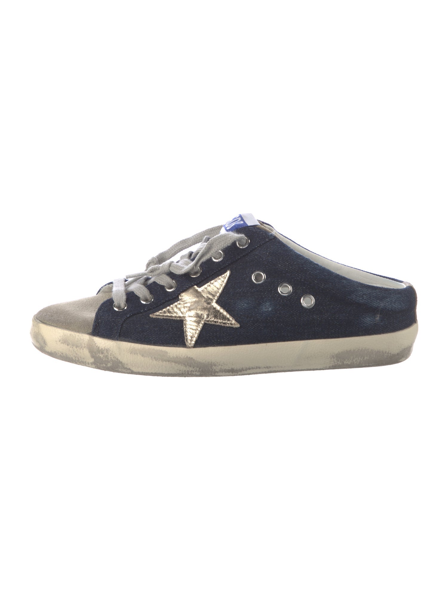 Golden Goose Denim Colorblock Pattern Sneakers w/ Tags