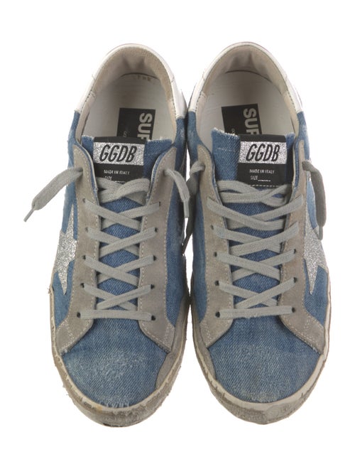 Golden Goose Denim Colorblock Pattern Sneakers