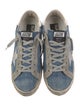 Golden Goose Denim Colorblock Pattern Sneakers