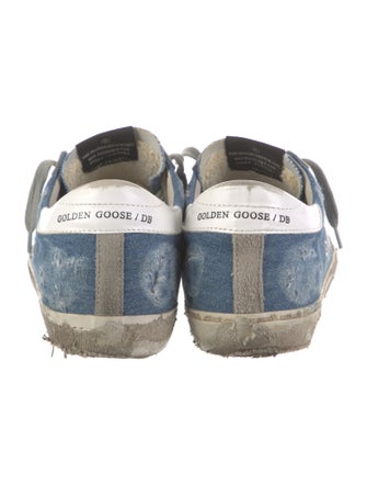 Golden Goose Denim Colorblock Pattern Sneakers