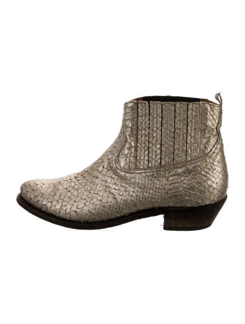 Golden Goose Leather Animal Print Chelsea Boots