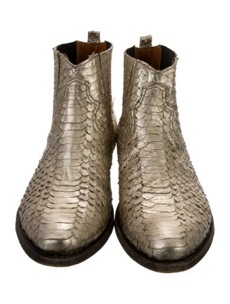 Golden Goose Leather Animal Print Chelsea Boots