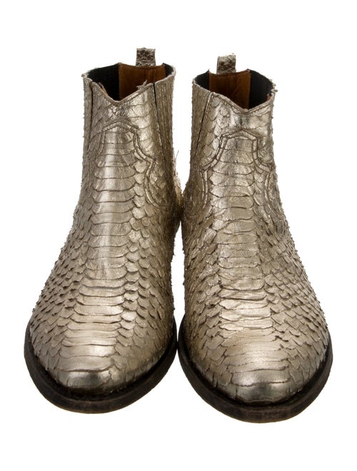 Golden Goose Leather Animal Print Chelsea Boots