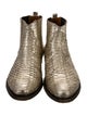 Golden Goose Leather Animal Print Chelsea Boots