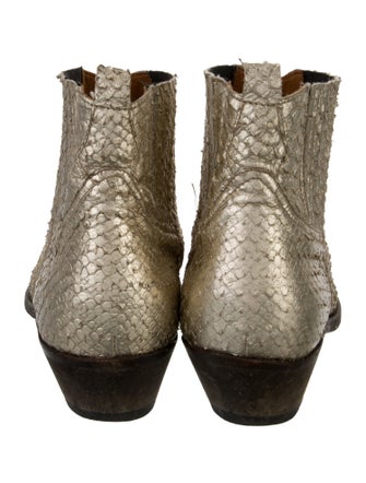 Golden Goose Leather Animal Print Chelsea Boots