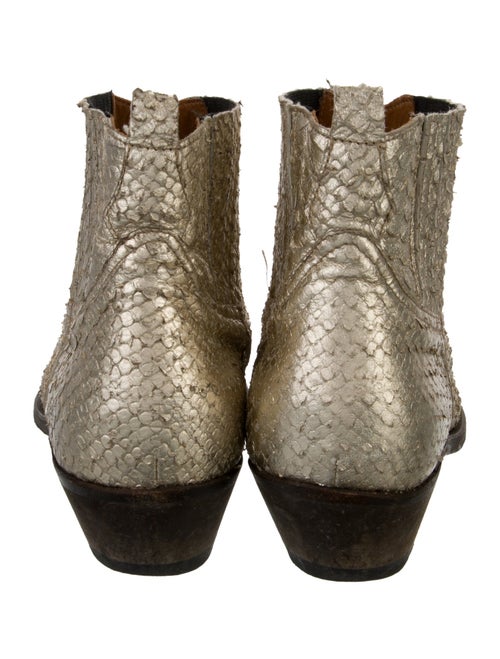 Golden Goose Leather Animal Print Chelsea Boots