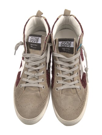 Golden Goose Suede Colorblock Pattern Sneakers