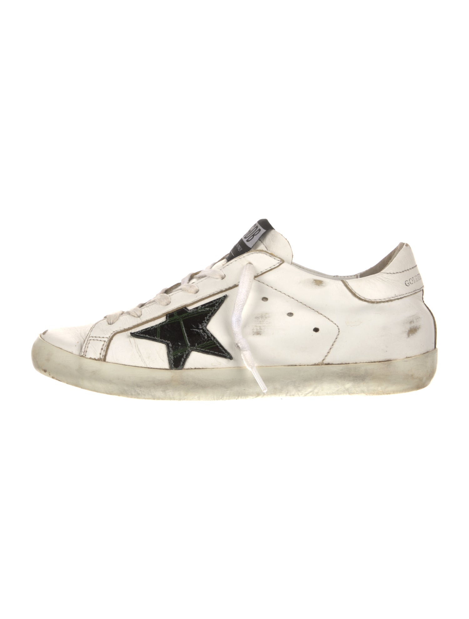 Golden Goose Leather Distressed Accents Sneakers