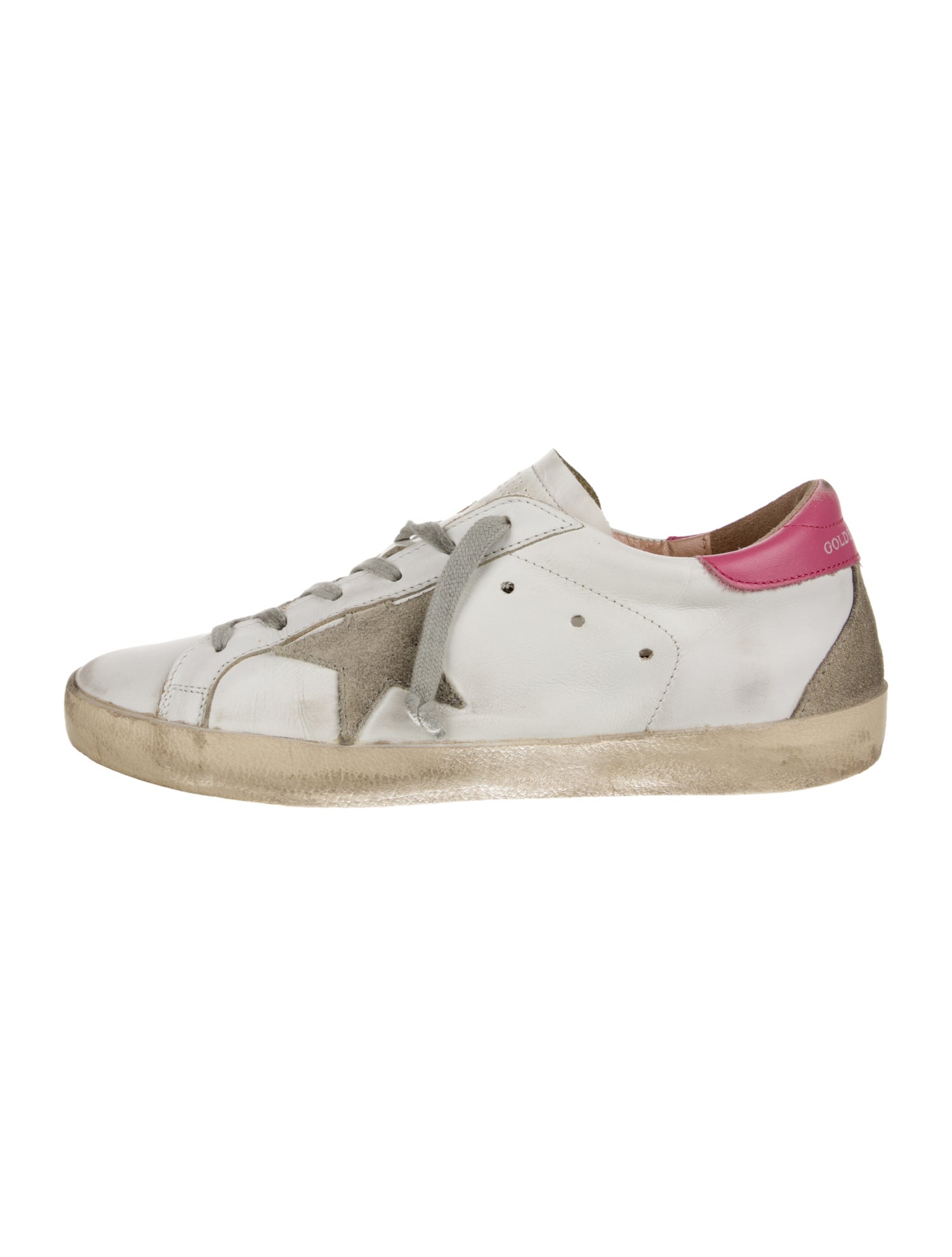 Golden Goose Leather Distressed Accents Sneakers