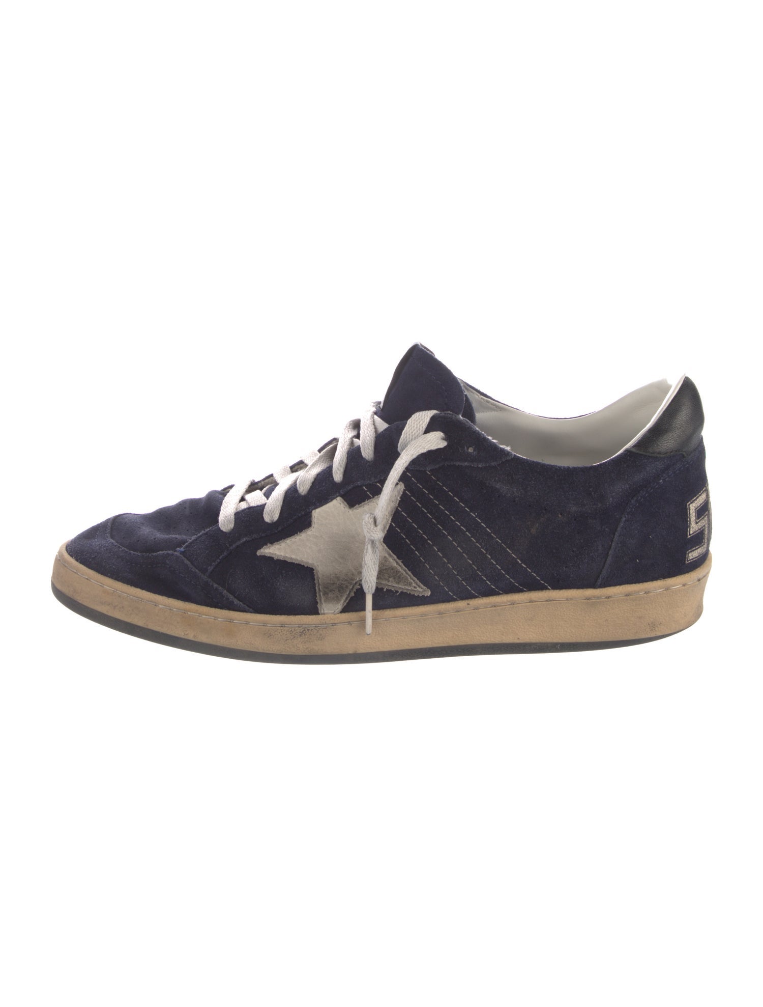 Golden Goose Suede Distressed Accents Sneakers