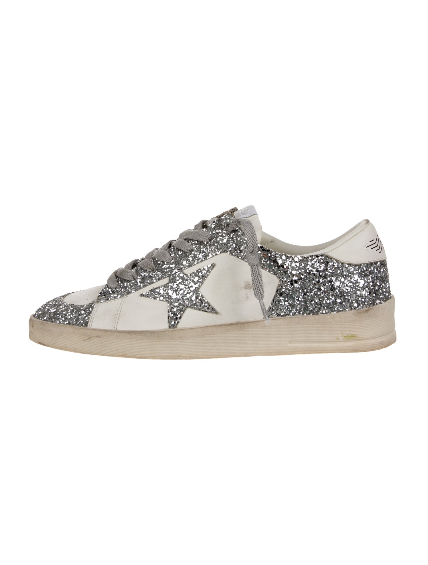 Golden Goose Glitter Colorblock Pattern Sneakers