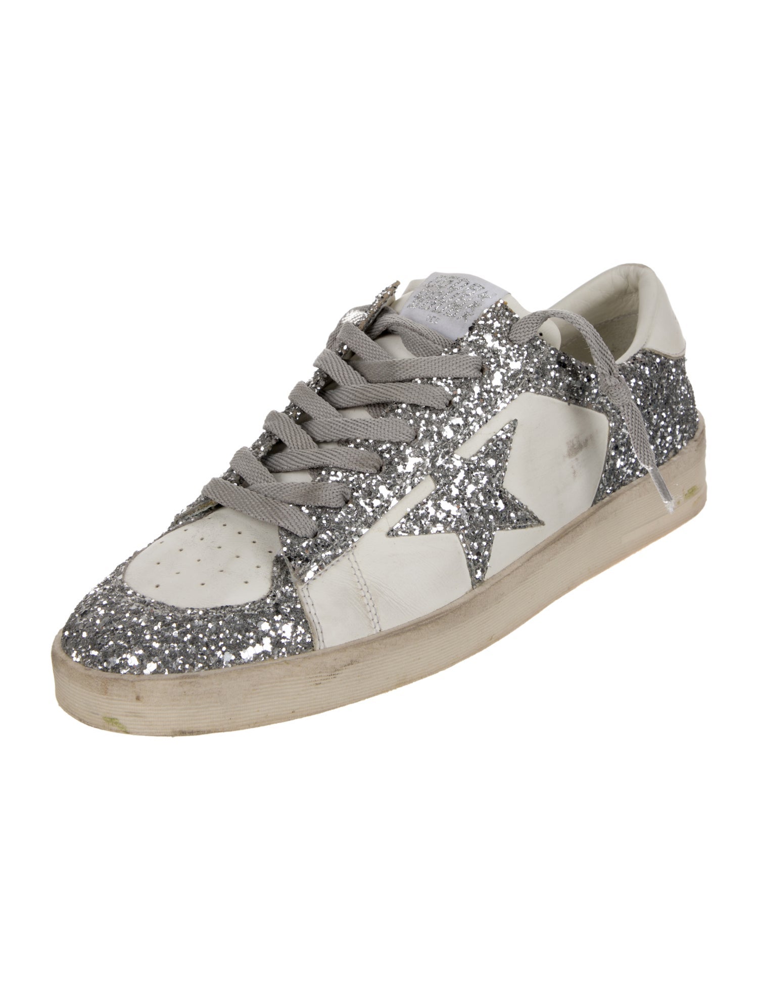 Golden Goose Glitter Colorblock Pattern Sneakers