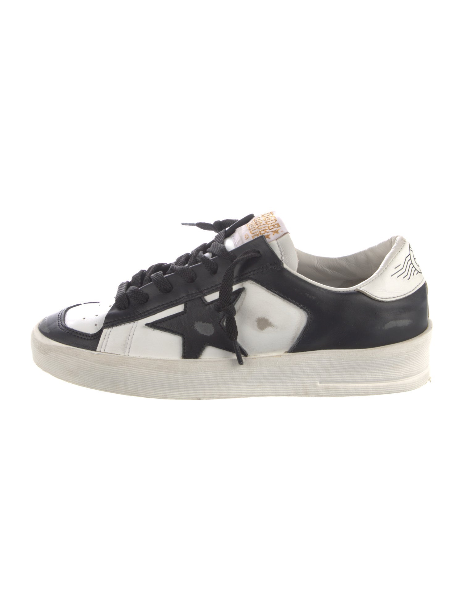 Golden Goose Leather Colorblock Pattern Sneakers
