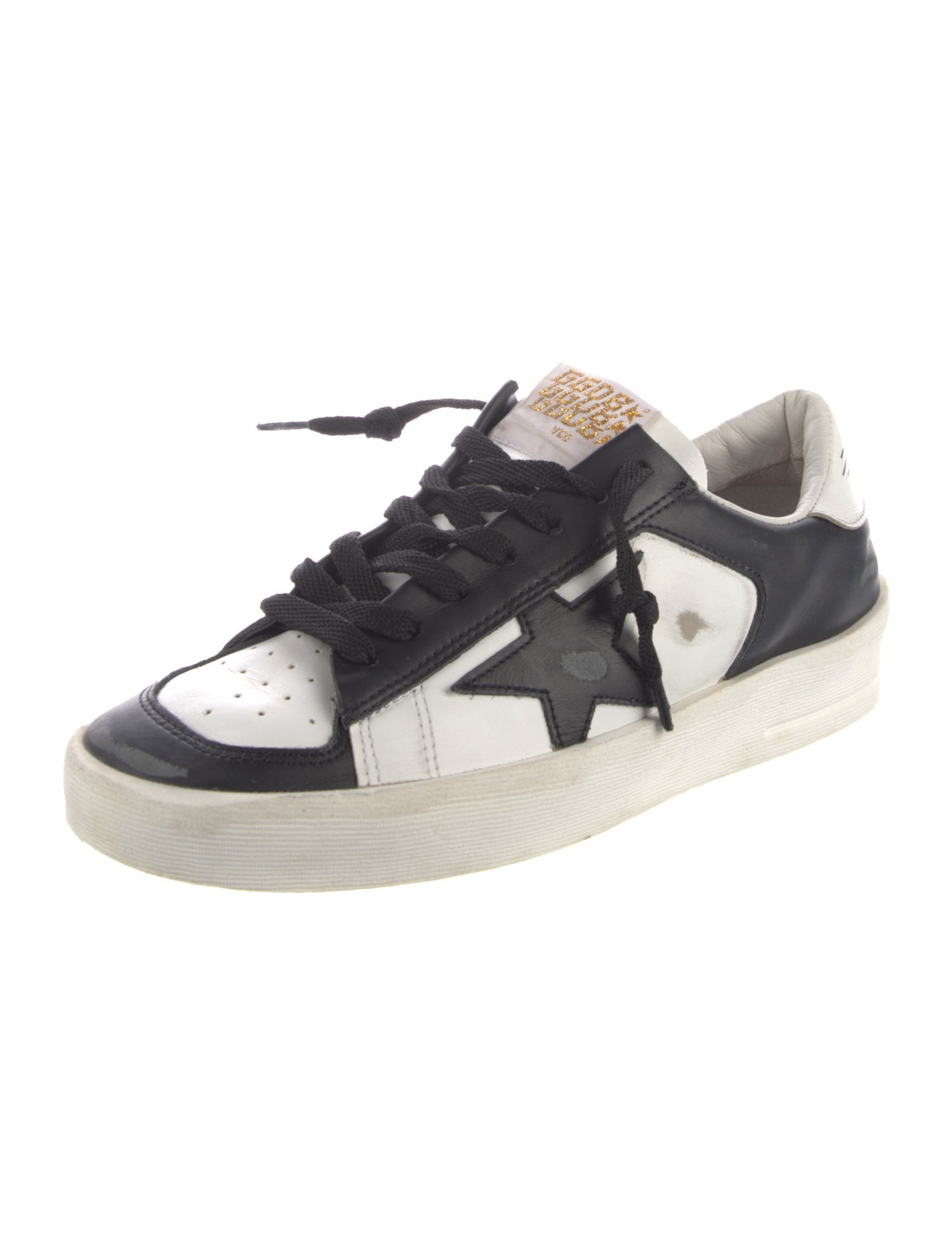 Golden Goose Leather Colorblock Pattern Sneakers