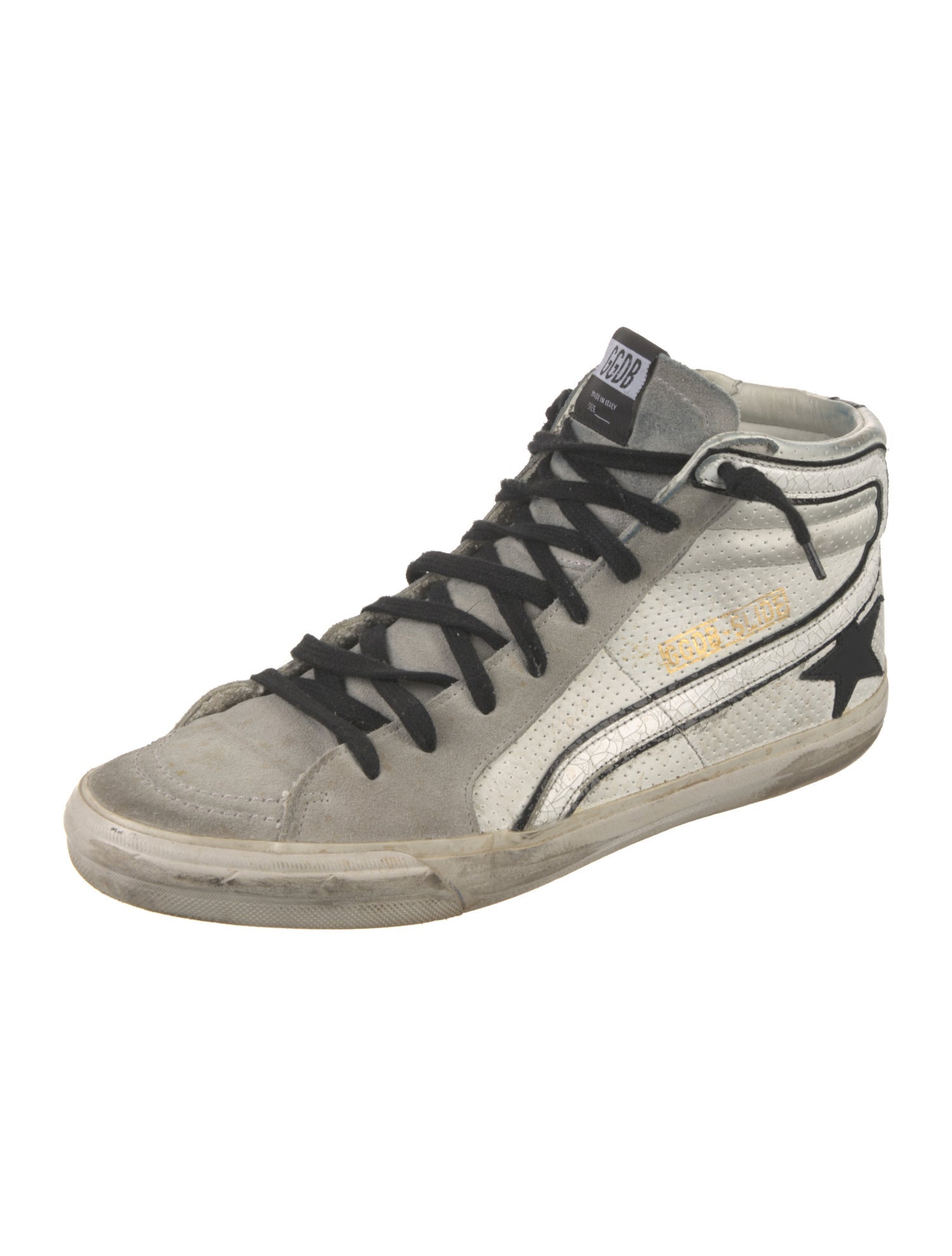 Golden Goose Suede Colorblock Pattern Sneakers