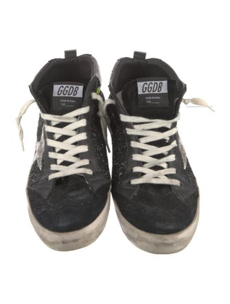 Golden Goose Glitter Printed Wedge Sneakers