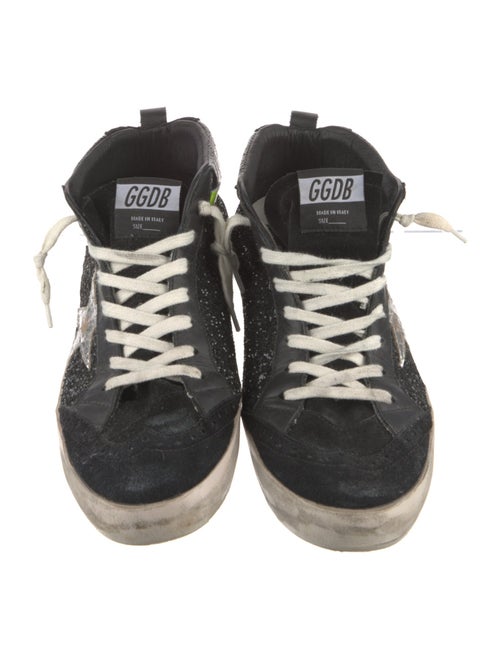 Golden Goose Glitter Printed Wedge Sneakers