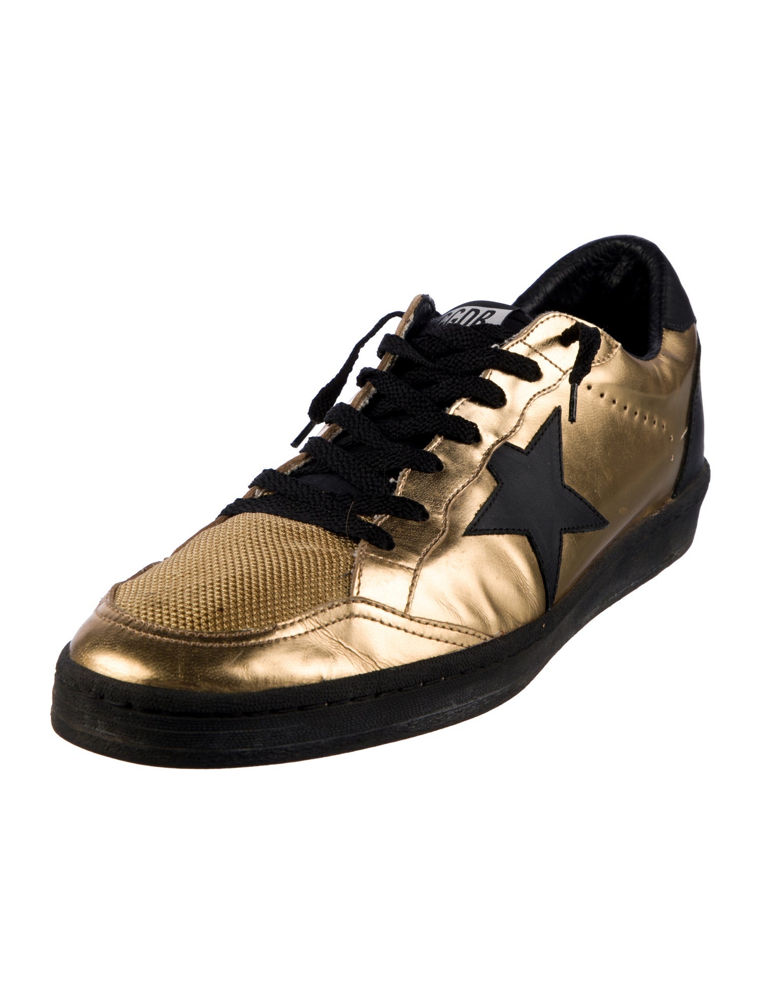 Golden Goose Leather Graphic Print Sneakers