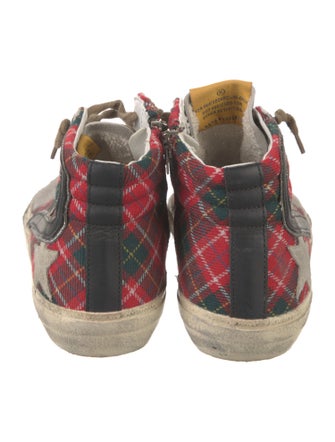 Golden Goose Suede Colorblock Pattern Wedge Sneakers