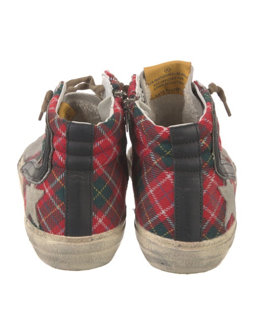 Golden Goose Suede Colorblock Pattern Wedge Sneakers