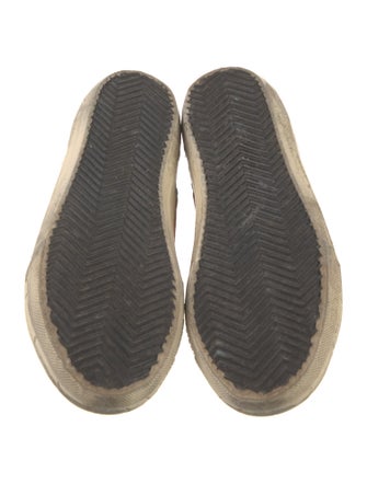 Golden Goose Suede Colorblock Pattern Wedge Sneakers