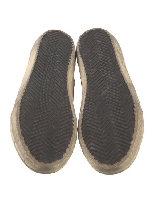 Golden Goose Suede Colorblock Pattern Wedge Sneakers