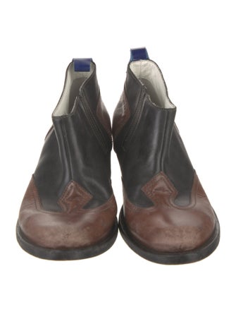 Golden Goose Leather Colorblock Pattern Chelsea Boots