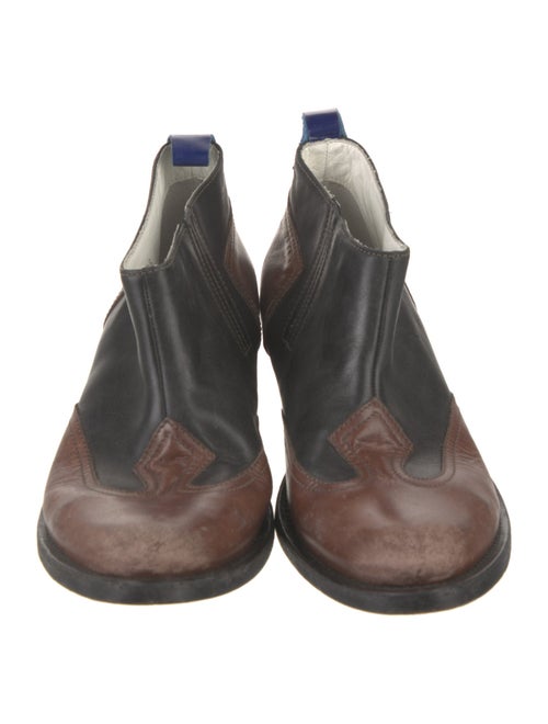 Golden Goose Leather Colorblock Pattern Chelsea Boots