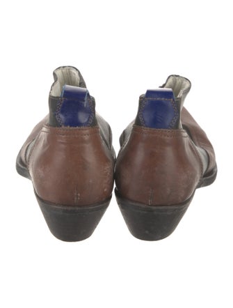 Golden Goose Leather Colorblock Pattern Chelsea Boots