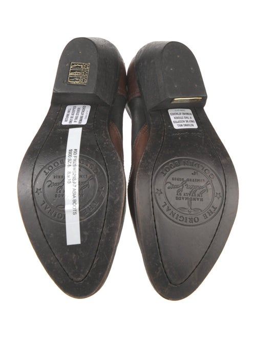 Golden Goose Leather Colorblock Pattern Chelsea Boots