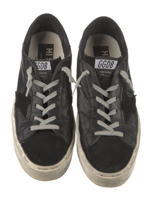 Golden Goose Leather Distressed Accents Sneakers