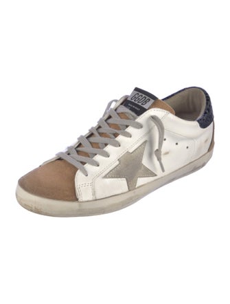 Golden Goose Leather Colorblock Pattern Sneakers