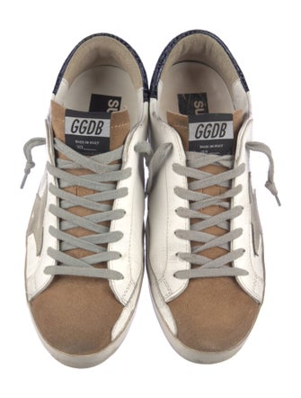 Golden Goose Leather Colorblock Pattern Sneakers