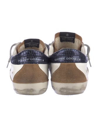 Golden Goose Leather Colorblock Pattern Sneakers