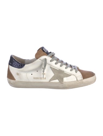 Golden Goose Leather Colorblock Pattern Sneakers