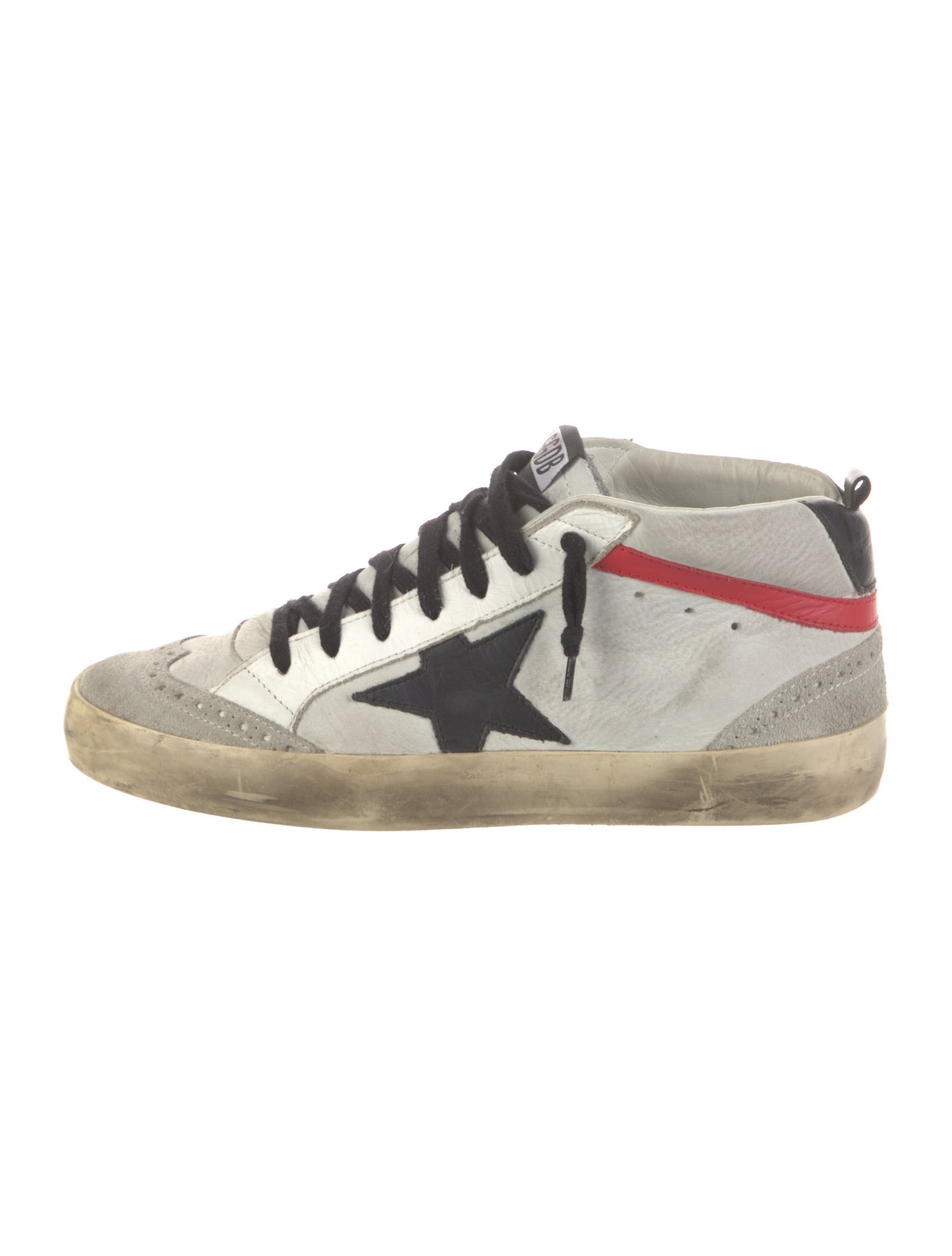 Golden Goose Leather Printed Sneakers