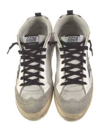 Golden Goose Leather Printed Sneakers