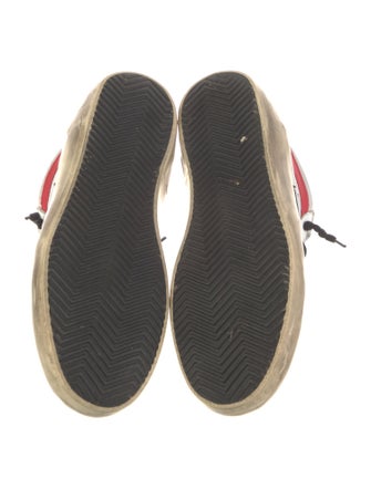 Golden Goose Leather Printed Sneakers