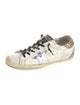 Golden Goose Leather Glitter Accents Sneakers