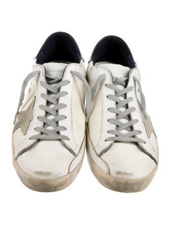 Golden Goose Leather Printed Sneakers
