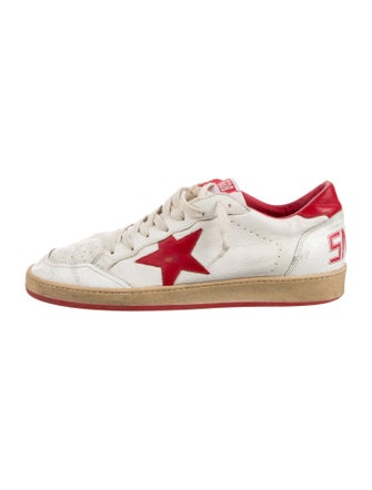 Golden Goose Leather Printed Sneakers
