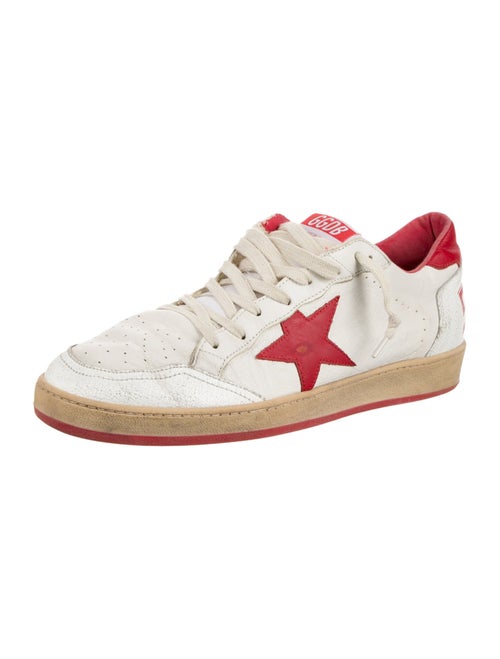 Golden Goose Leather Printed Sneakers