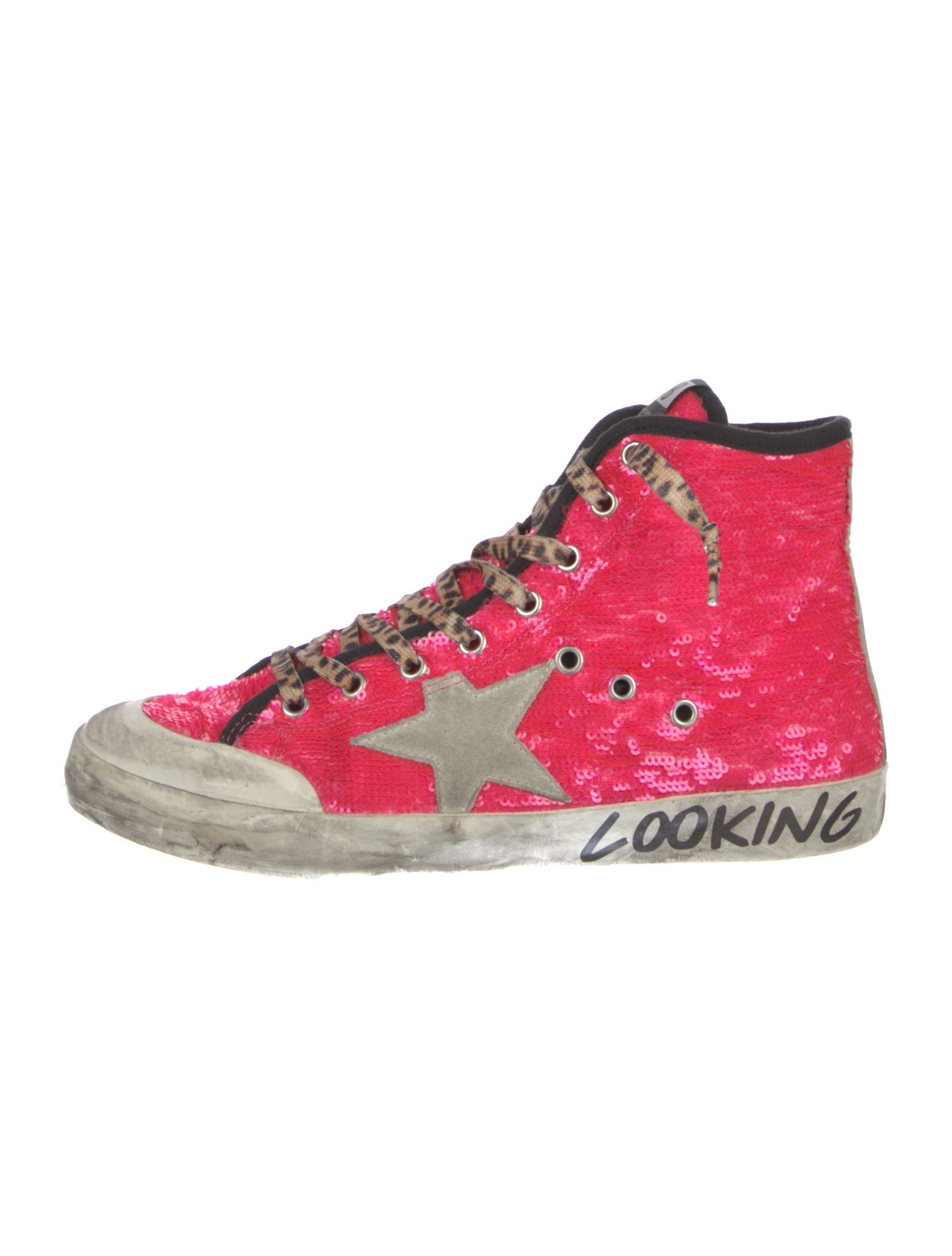 Golden Goose Sequins Colorblock Pattern Sneakers