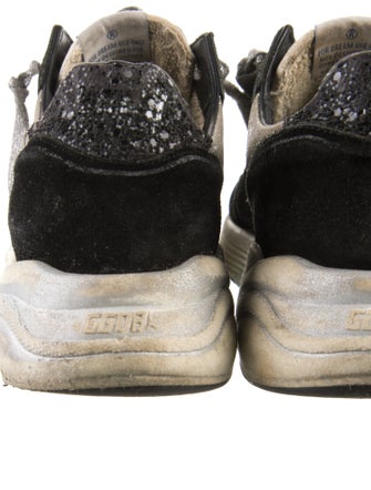 Golden Goose Suede Colorblock Pattern Athletic Sneakers