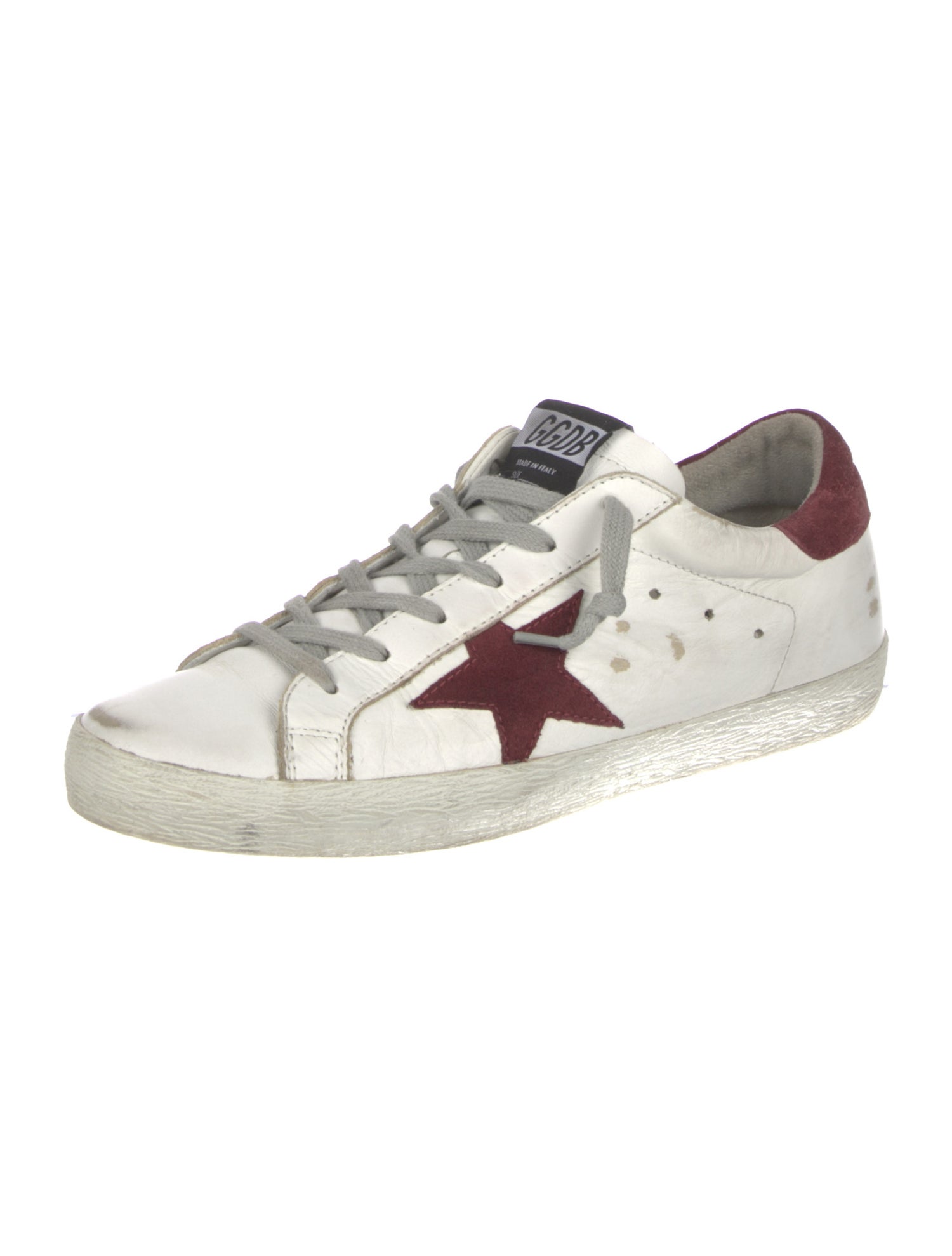 Golden Goose Leather Distressed Accents Sneakers