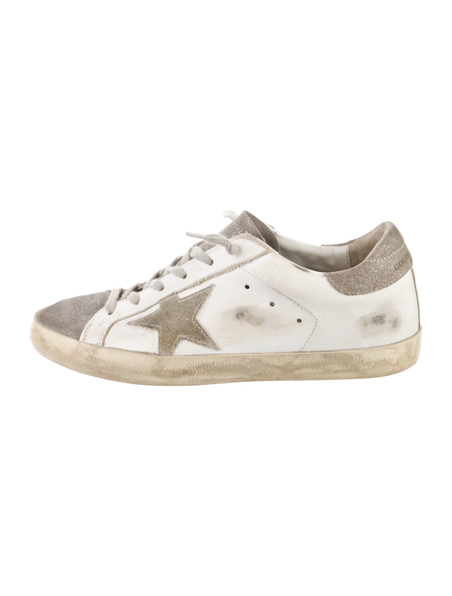 Golden Goose Leather Colorblock Pattern Sneakers