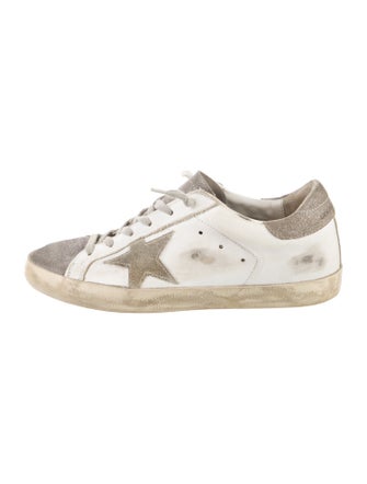Golden Goose Leather Colorblock Pattern Sneakers